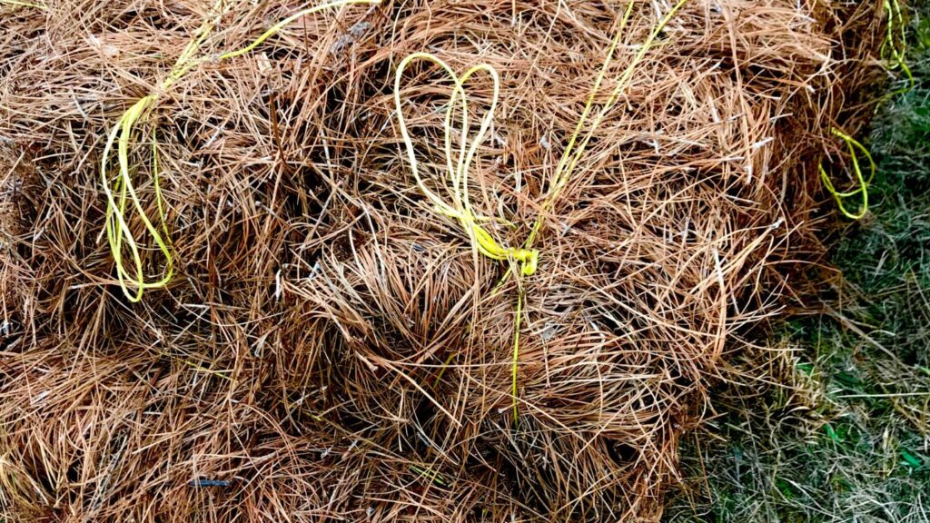 Pine Straw Mulch is Lightweight and Easy to Handle