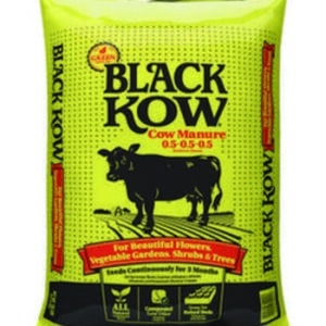 Bagged Black Kow cow manure for organic gardens and soil enrichment in Alpharetta and Cumming, GA