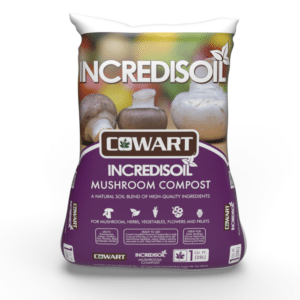 Bagged IncrediSoil mushroom compost for enriching garden soil in Alpharetta and Cumming, GA