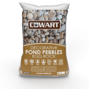 Bagged pond pebbles and egg rock for water features and decorative landscaping in Alpharetta and Cumming, GA