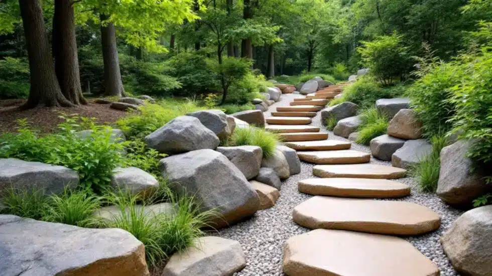 Stepping Stones in Forest Garden