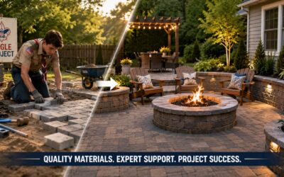 How an Eagle Project Turned Into a Finished Paver Patio With the Right Landscape Supply Support