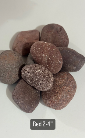 Tarima de Piedra de Playa Mexicana Roja 2-4 pulg.