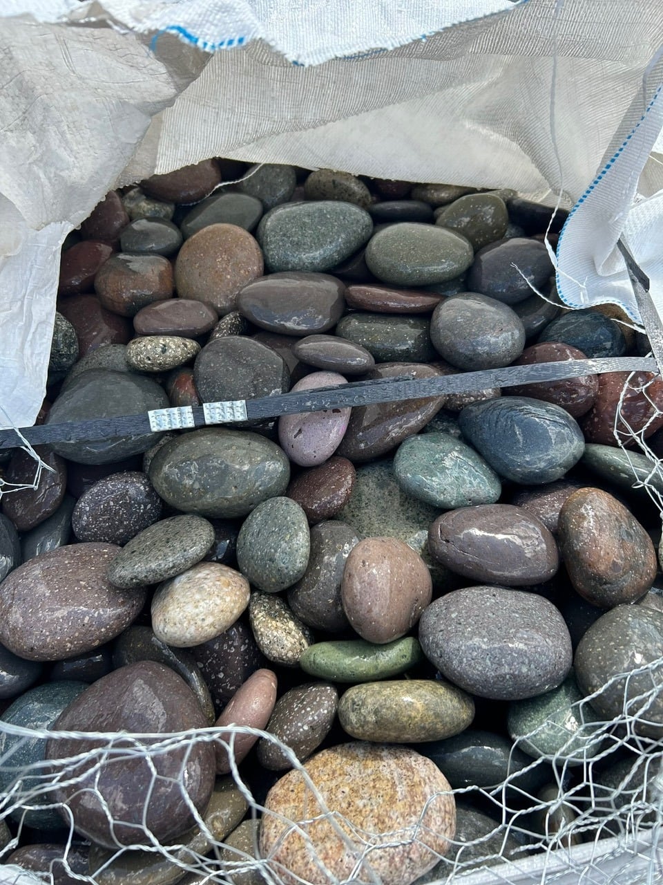 Piedras de Playa Mexicanas Arcoíris 1-2 pulg. Tarima