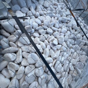 White Mexican Beach Pebbles 1 1/2 in. Pallet