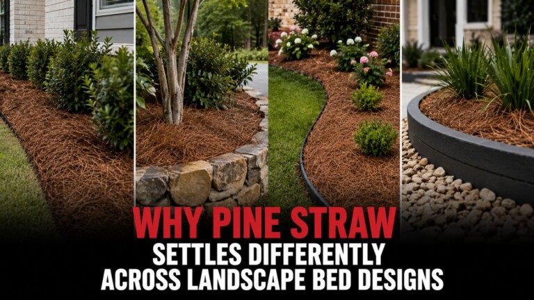 Why Pine Straw Settles Differently Across Landscape Bed Designs