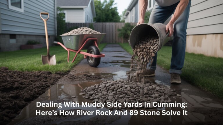 Dealing with Muddy Side Yards in Cumming: Here’s How River Rock and 89 Stone Solve It
