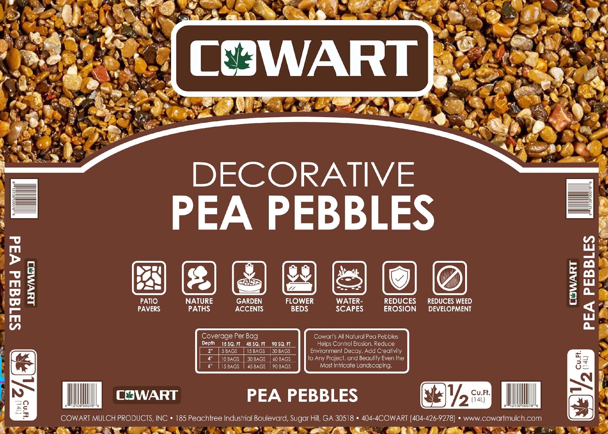 Grava Fina (Pea Gravel) en Bolsas de .5 pie³