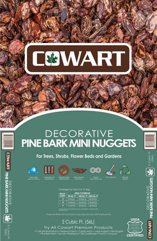 Pine Bark Mini Nugget Mulch - Bags (2 Cu Ft)