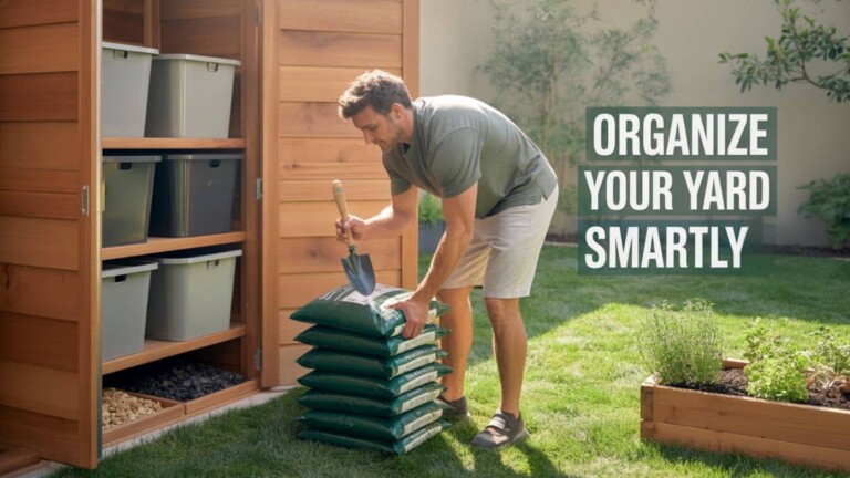 smart solutions for landscape material storage for homeowners in alpharetta