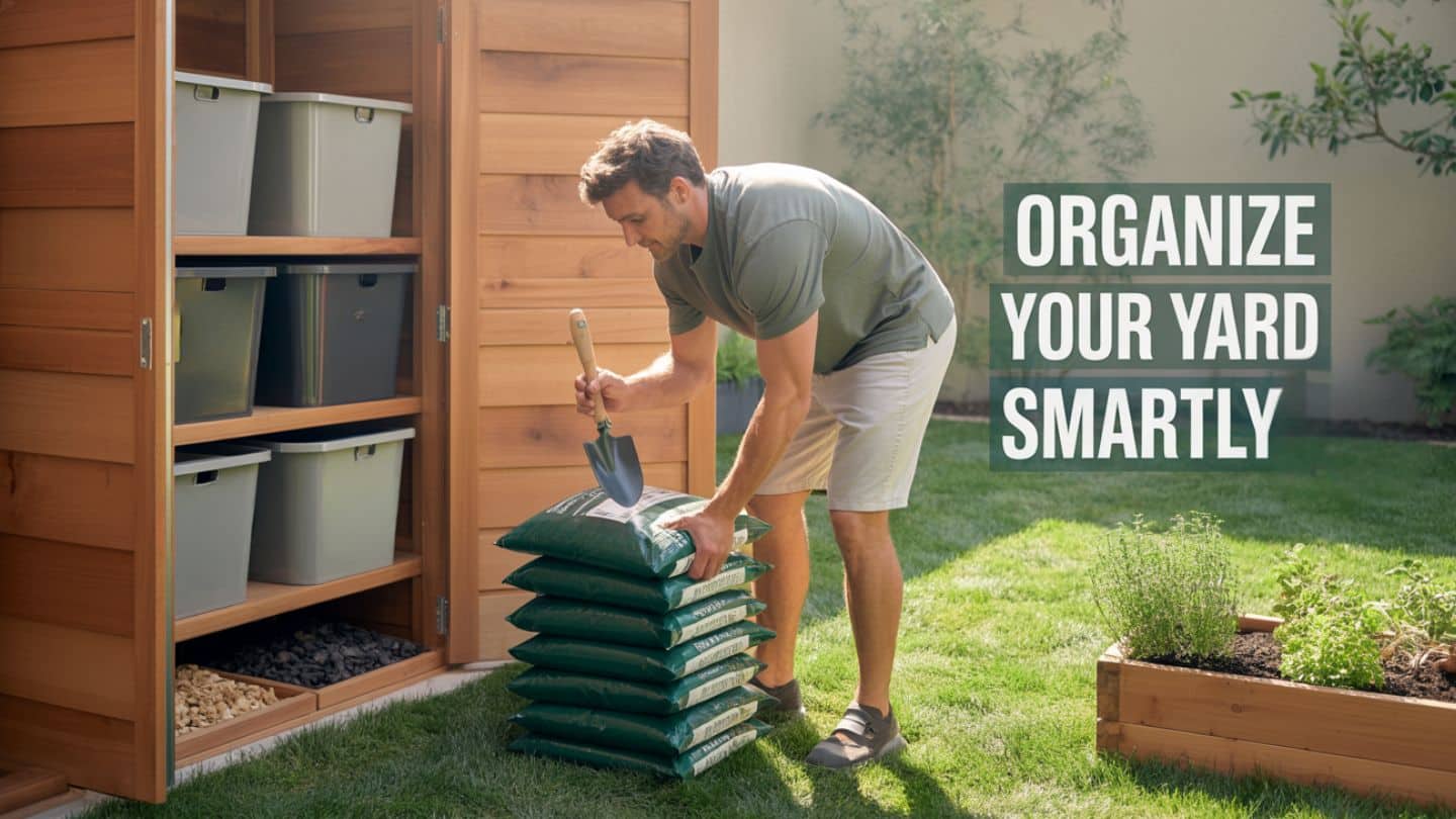 smart solutions for landscape material storage for homeowners in alpharetta