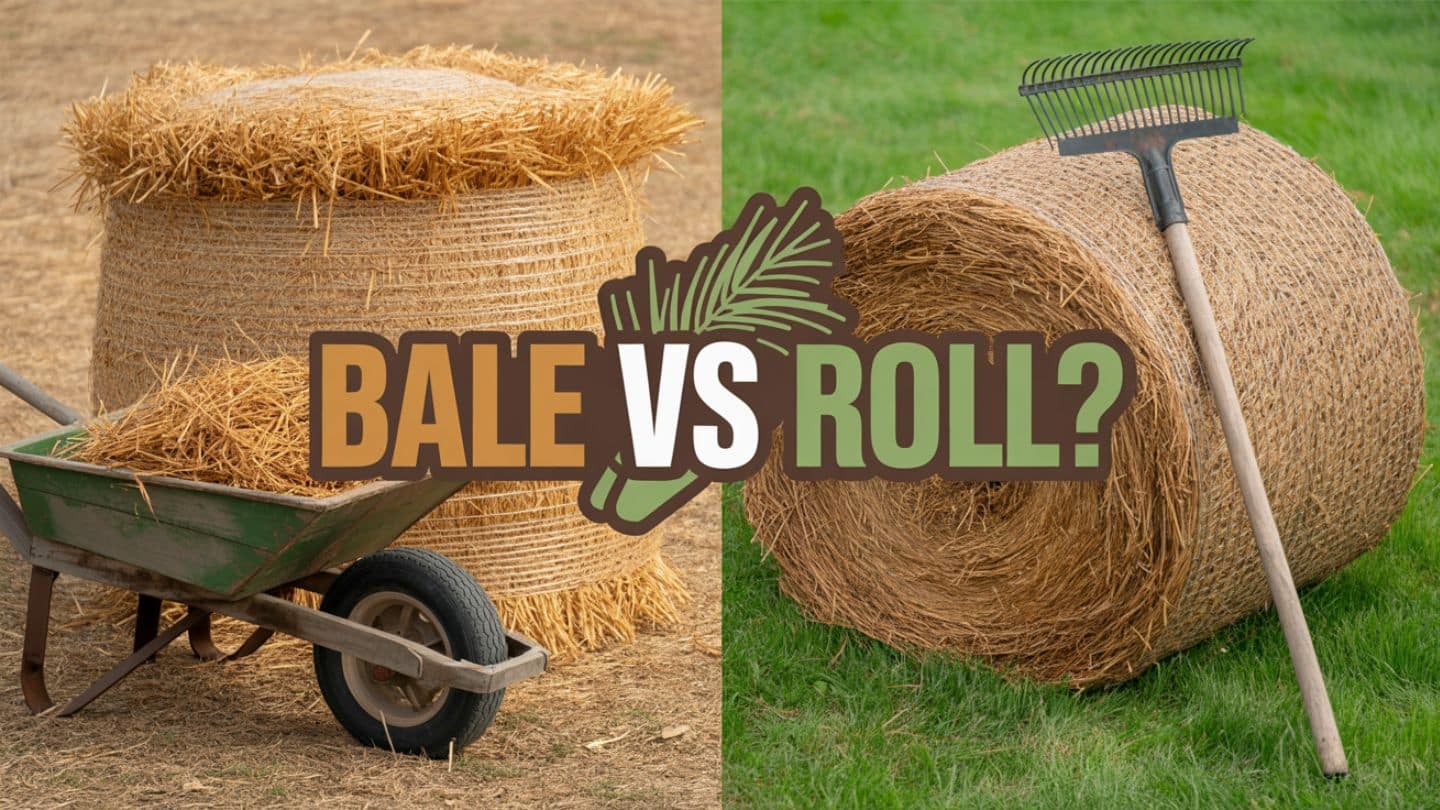 what is the difference between a bale and a roll of pine straw
